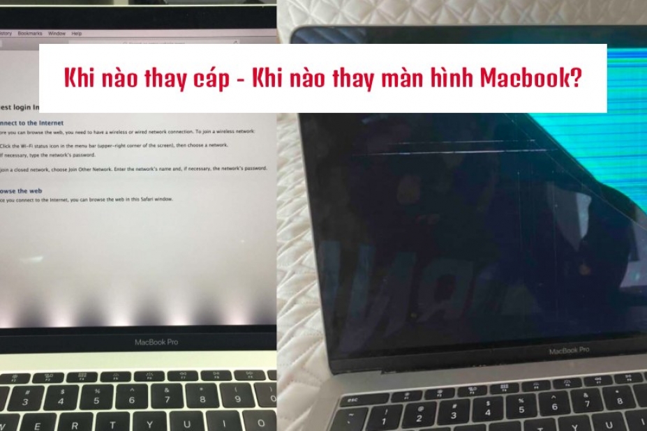 Màn Hình MacBook Bị Sọc Có Phải Thay Màn Hình Không? Khi Nào Chỉ Cần Thay Cáp?